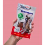 JK ANIMALS lososové kousky s kůží 80 g – Zboží Dáma