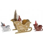 Euro Habitat Vánoční dekorace Sáňky s trpaslíkem a stromečkem 13x6,5x14cm – Hledejceny.cz