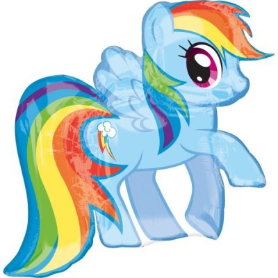 Amscan Foliový balonek My little Pony - Rainbow Dash 71 x 68 cm – Zboží Mobilmania