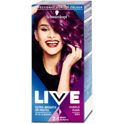 Schwarzkopf Live Ultra Brights or Pastel barva na vlasy 094 Purple Punk – Hledejceny.cz