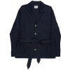Pánský kabát By The Oak Linen Blend Jacket modrý