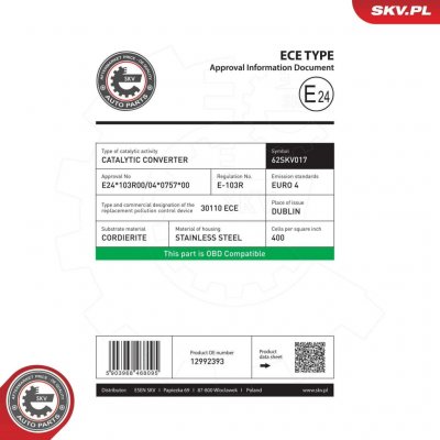 Katalyzátor ESEN SKV 62SKV017 – Hledejceny.cz