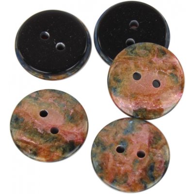 Knoflík dvoudírkový - imitace minerálu - 36" - 22,86mm Knoflík dvoudírkový - imitace minerálu: Imitace Unakit – Sleviste.cz