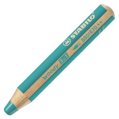 Stabilo Pastelka STABILO woody 3 v 1 barvička vodovka voskovka tyrkysová 447844 – Hledejceny.cz