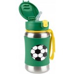 Skip Hop Spark Style Straw Bottle nerezová láhev na vodu s brčkem Fotbal 350 ml – Sleviste.cz