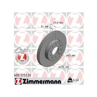 ZIMMERMANN brzdový kotouč 600.3251.20 – Hledejceny.cz