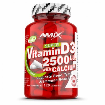 Amix Vitamin D3 2500 I.U. s vápníkem 120 kapslí – Zboží Mobilmania