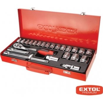 EXTOL PREMIUM Klíče nástrčné sada 24ks 1/2", CrV