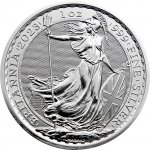 Stříbrná investiční mince Britannia Král Karel III. Korunovace 2023 1 Oz