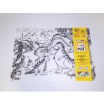 FUNNY MAT Funny Mat Podložka na kreslení Dino a vesmír + pastelky zdarma 491030 – Hledejceny.cz