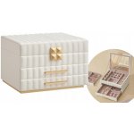 Songmics šperkovnice Anah 3 patra bílá – Zboží Dáma