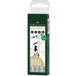 Faber-Castell 6700 Popisovač Ecco Pigment sada černé, sudé hroty 4 ks – Zboží Mobilmania