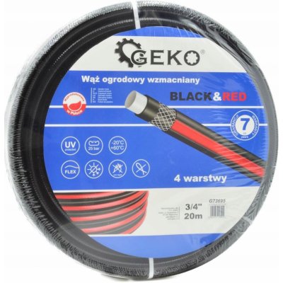 Geko čtyřvrstvá zesílená Black&Red 3/4“ 30 m G73696 – Zboží Mobilmania