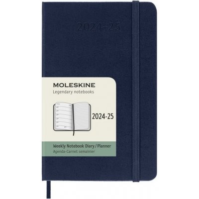 Moleskine A6 týdenní 2024-25 modrý – Sleviste.cz