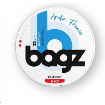 Bagz ARCTIC FREEZE Mentol a máta 8 mg 22 sáčků – Zboží Dáma Bagz ARCTIC FREEZE Mentol a máta 8 mg 22 sáčků – Zboží Dáma