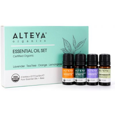 Alteya Organics Dárkový set esenciálních olejů Bio 4 x 5 ml – Zboží Dáma