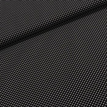 Bavlněné plátno Jolana JO004/03 bílý puntík na černé 2 mm, š.150cm (látka v metráži)