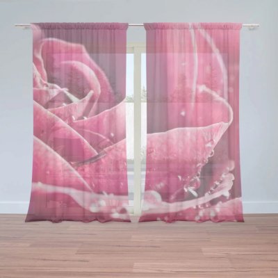 Záclony Detail růže: 2 ks - 150x250 cm - Sablio – Hledejceny.cz
