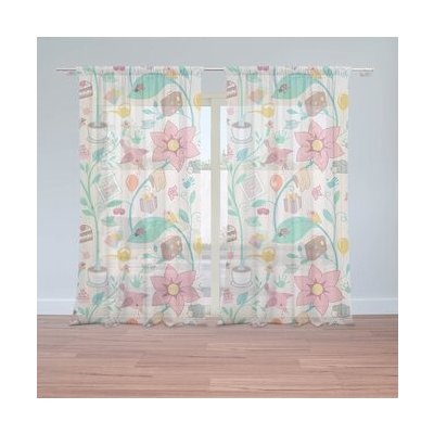 Sablio Záclony Malování: 2ks 150x250cm – Hledejceny.cz