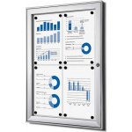 A-Z Reklama CZ Vitrína interier-exterier SCS4xA4 pro prospekty 4xA4 - Stříbrná – Zboží Dáma