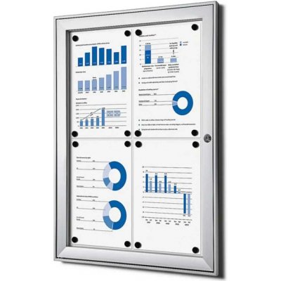 A-Z Reklama CZ Vitrína interier-exterier SCS4xA4 pro prospekty 4xA4 - Stříbrná – Zboží Dáma