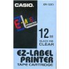 Barvící pásky Casio originální páska do tiskárny štítků, Casio, XR-12X1, černý tisk/průhledný podklad, nelaminovaná, 8m, 12mm