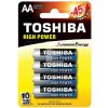 Baterie pro bezdrátové telefony Baterie AA TOSHIBA High Power 4ks 1,5V alkalická LR6 BL