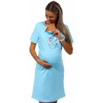 Kojící a těhotenská košilka na zipy hej its okay Spící zajíček 1C3365 modrá – Zboží Dáma