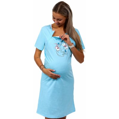 Kojící a těhotenská košilka na zipy hej its okay Spící zajíček 1C3365 modrá – Zboží Dáma