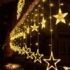 Vánoční osvětlení LUMA LED 138 LED světelný řetěz závěs hvězdy 3m+1,5m vnitřní použití teplá bílá
