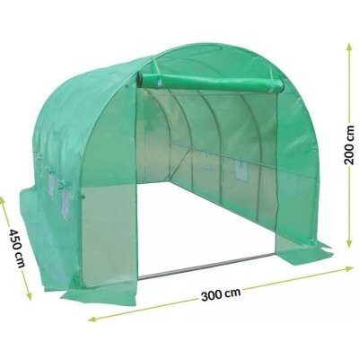 Mirpol foliovník ocelový rám 300x450x200 cm zelená – Zboží Dáma