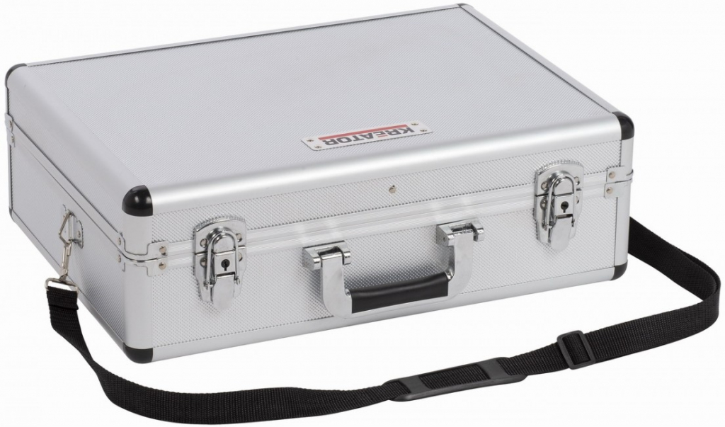 Powerplus KRT640102S Hliníkový kufr 460x330x155mm stříbrný