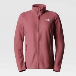 The North Face mikina W 100 Glacier Full Zip dámská vzor wild ginger – Zboží Mobilmania