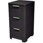 Curver Style 3x14L se šuplíky tmavě hnědý 206313 – Sleviste.cz