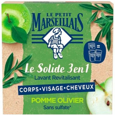 Le Petit Marseillais tuhé mýdlo 3 v 1 jablko a olivovník 80 g – Zboží Dáma