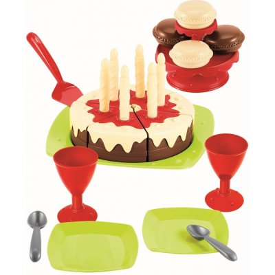 Écoiffier narozeninový dort plastový set s nádobím a doplňky 25ks v krabici