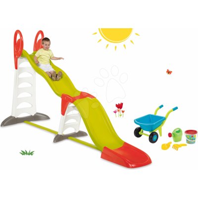 Smoby Set detská šmykľavka Toboggan Super Megagliss 2v1 +fúrik set s vedierkom SM310260-18 – Zbozi.Blesk.cz