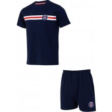 Fan-shop PSG Stripe pánské pyžamo krátké tm.modré