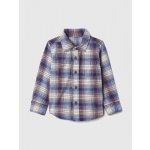 GAP Baby flanelová kostkovaná košile Modrá – Zboží Mobilmania