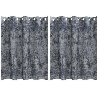 VidaXL Závěsy stříbrnošedé Stříbrnošedá Polyester 140 x 140 cm – Hledejceny.cz