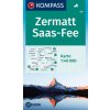 Mapa a průvodce Zermatt, Saas Fee (Kompass - 117) - turistická mapa