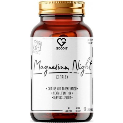 Goodie Magnézium Večerní komplex 3 formy hořčíku + vitamín B6 60 kapslí – Hledejceny.cz