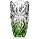 Aurum Crystal KŘISTÁLOVÁ VÁZA BOHEMIA FLORA GREEN GRADIENT 280 MM – Hledejceny.cz