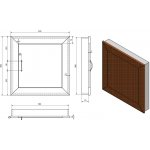 Aqualine Revizní dvířka do stoupaček 600 x 600 x 88 mm Dub Platin (DS125) – Zboží Mobilmania