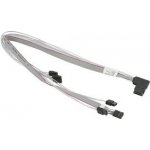 Supermicro Internal Right Angle MiniSAS SFF-8087 to 4 SATA 52/42/41/51cm with Sideband 52cm Cable (CBL-SAST-0654) – Zboží Živě