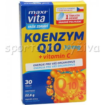 Vitar Maxivita Koenzym Q10 30 mg + Vitamín C 30 tablet