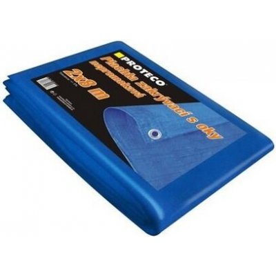 PROTECO P-15-20 plachta 15x20 m zakrývací s oky modrá 50g/m2 – Hledejceny.cz