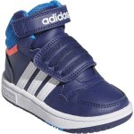 adidas dětské basketbalové boty HOOPS MID 3.0 AC tmavě modrá / modrá / oranžová – Zboží Mobilmania