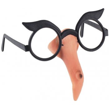 Brýle s čarodějnickým nosem