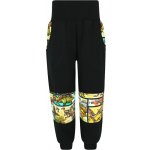 V Mart tepláky s dvojitými koleny dinosauři komiks černá – Zboží Dáma